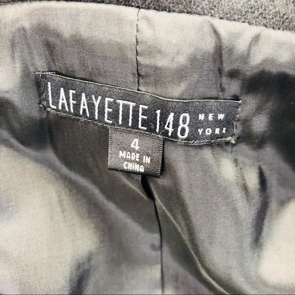 Lafayette 148 black wool jacket zipper accents 4 - Picture 14 of 16